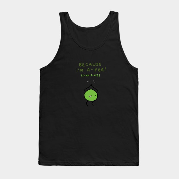 Happy Pea Tank Top by Sophie Corrigan